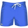 Lacoste Plain Logo Swim Trunks In Blue-blues In Babyblau