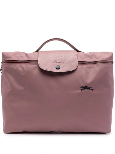 Longchamp Le Pliage Briefcase In Pink