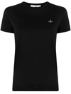 Vivienne Westwood Logo-embroidered Crew-neck T-shirt In Black