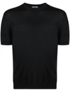 Tom Ford Black Cotton-silk Blend Sweatshirt In Black