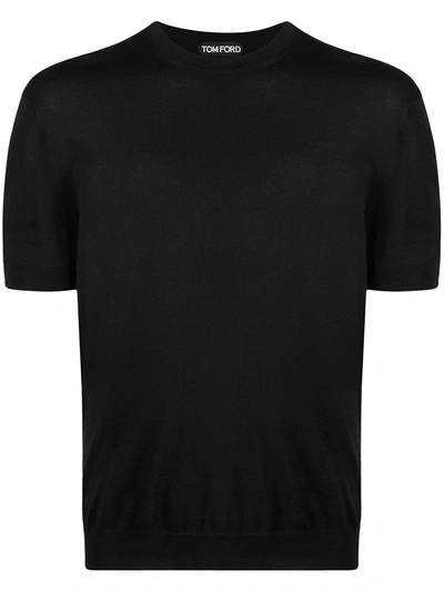 Tom Ford Black Cotton-silk Blend Sweatshirt