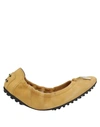 Tod's Ballet Flats In Yellow