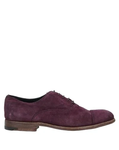 Alberto Fasciani Lace-up Shoes In Deep Purple