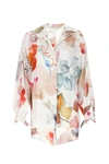 AGNONA PRINTED GABARDINE BLOUSE  FLORAL AGNONA DONNA 42