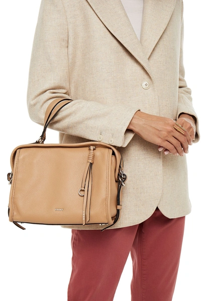 Dkny Marcy Medium Pebbled-leather Tote In Sand