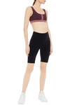 Ernest Leoty Justine Two-tone Stretch Sports Bra In Grape