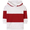 Moncler Kids' Striped Logo-print Hoodie In White