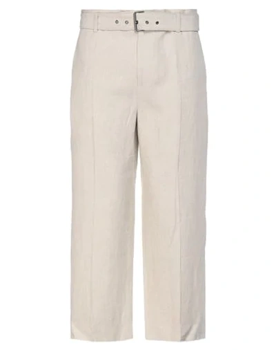 Jw Anderson Belted Cotton Canvas Chino Pants In Neutrals