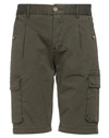Markup Man Shorts & Bermuda Shorts Military Green Size 26 Cotton, Elastane