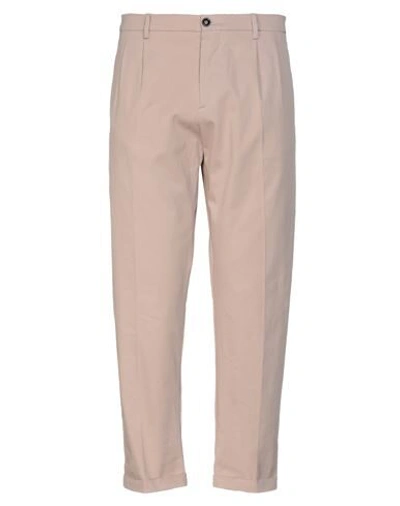 People (+)  Man Pants Light Brown Size 32 Cotton, Elastane In Beige