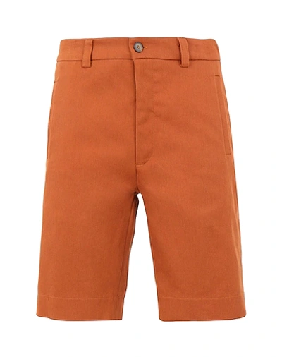 8 By Yoox Man Shorts & Bermuda Shorts Brown Size S Cotton, Polyester, Elastane