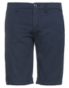 Guess Man Shorts & Bermuda Shorts Midnight Blue Size 28 Cotton, Linen, Elastane In Blue