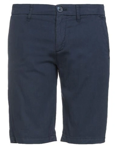 Guess Man Shorts & Bermuda Shorts Midnight Blue Size 28 Cotton, Linen, Elastane