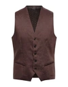 Grey Daniele Alessandrini Suit Vest In Dark Brown