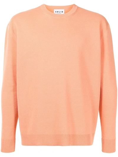 Solid Homme Crew-neck Jumper In Orange
