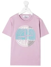 STONE ISLAND JUNIOR PIN CAMO PRINT T-SHIRT