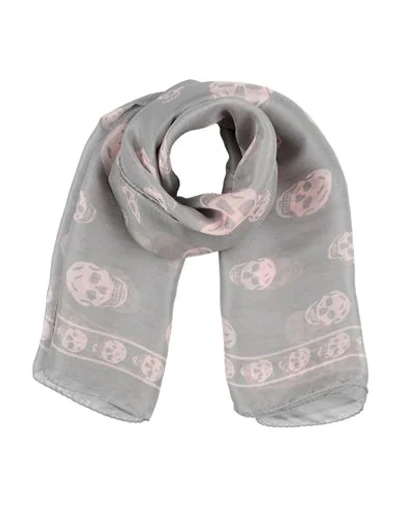 Alexander Mcqueen Stoles In Light Grey