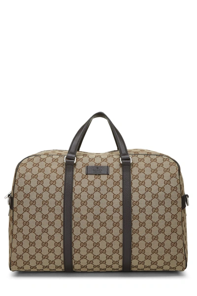 Pre-owned Gucci Original Gg Canvas Carry-on Duffle Large