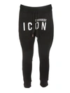 DSQUARED2 ICON SWEATtrousers IN BLACK