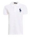 POLO RALPH LAUREN POLO RALPH LAUREN SKINNY FIT WHITE COTTON POLO SHIRT