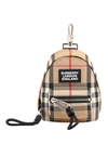 BURBERRY COTTON BLEND BACKPACK KEY HOLDERS IN BEIGE