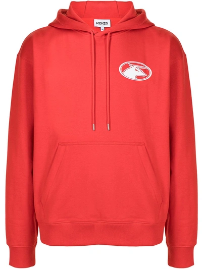 Kenzo Kenxo Ox Hoodie In Red,white