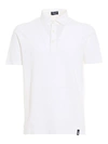 Drumohr Logo Label Jersey Polo In White
