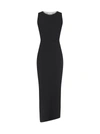Maison Margiela Ribbed-knit Sheer Dress In Black
