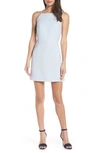 French Connection Whisper Sleeveless Asymmetric Hem Mini Dress In Saltwater