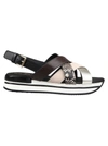 HOGAN HOGAN H222 CROSSED SANDALS