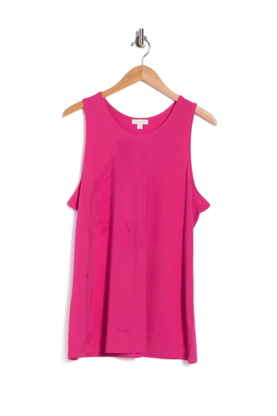 14th & Union Crew Neck Tank Top In Pink Berry