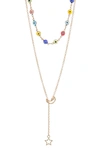 BP. GLASS BEAD PULL LAYERED NECKLACE,439113754164