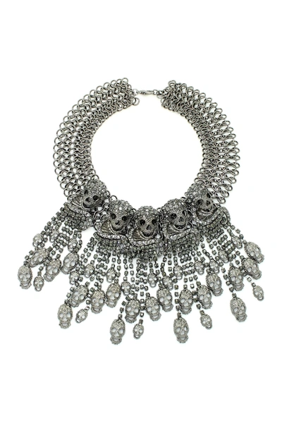 Eye Candy Los Angeles Skull My Neck Necklace In Gun-metal