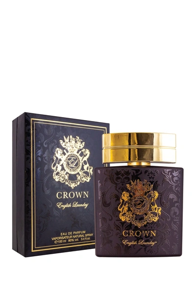 English Laundry Crown Eau De Parfum Spray For Men, 3.4oz In Black
