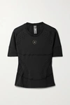 Adidas By Stella Mccartney Truepurpose Perforated Recycled Stretch T-shirt In Black