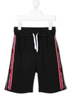 Givenchy Teen Sports Shorts With Drawstring In Black