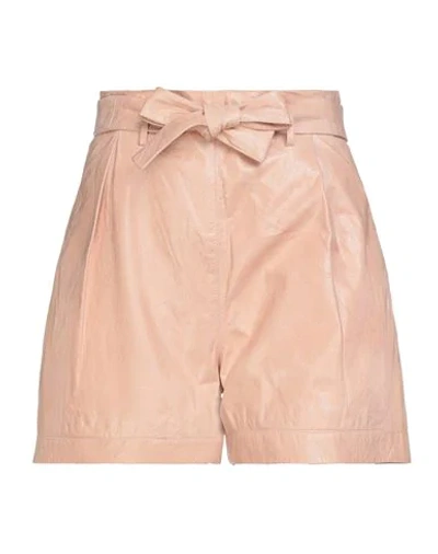 Drome Woman Shorts & Bermuda Shorts Blush Size S Lambskin In Pink