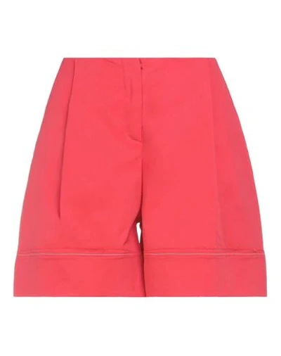 Ballantyne Woman Shorts & Bermuda Shorts Red Size 10 Cotton, Elastane