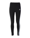 Adidas Originals 3-stripes Stretch Cotton Leggings In Black