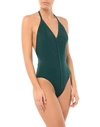 Rick Owens One-piece Swimsuits In Emerald Green