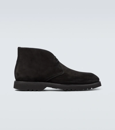 Tom Ford Kensington Suede Desert Boots In Brown