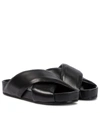 JIL SANDER QUILTED LEATHER SANDALS,P00532489