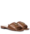 GUCCI DOUBLE G LEATHER SANDALS,P00535869