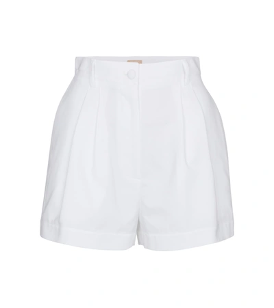 Alaïa Cotton-blend Jacquard Shorts In White