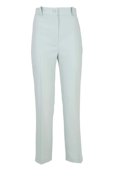 Hebe Studio The Smoking High Waist Cady Pants In Blue