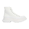 ALEXANDER MCQUEEN HYBRID ANKLE BOOTS,AMQ59ZGFWHT