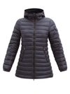 Moncler Ments Hooded Quilted Down Jacket In Blue