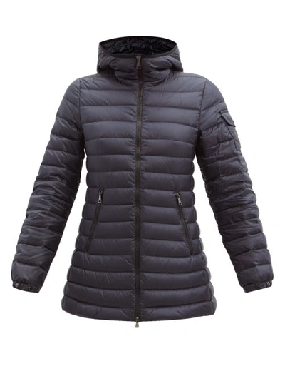 Moncler Ments Hooded Quilted Down Jacket In Navy