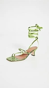 Paris Texas Betty 55 Snake Effect Leather Sandals In Peyote