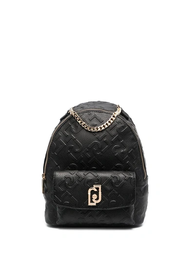 Liu •jo Sustainable Backpack With Logo In Black